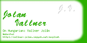jolan vallner business card